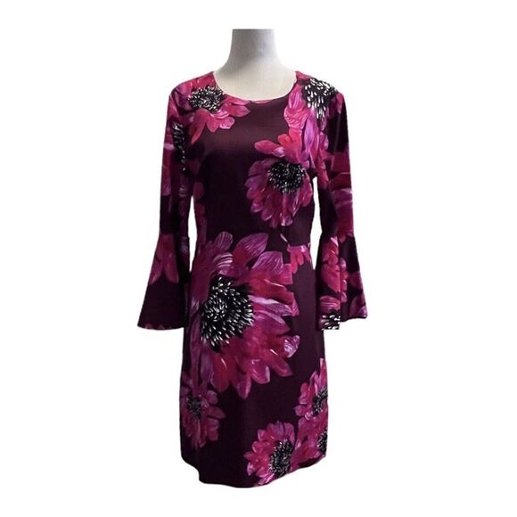 Trina Turk Dresses & Skirts - Trina Turk Womens Splendid A line Dress Pink Size 6 Bell Sleeves